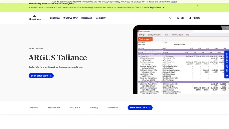 Homepage of ARGUS Taliance