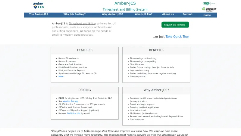 Homepage of Amber-JCS