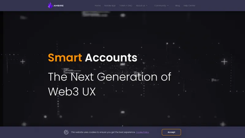 Homepage of Ambire Wallet