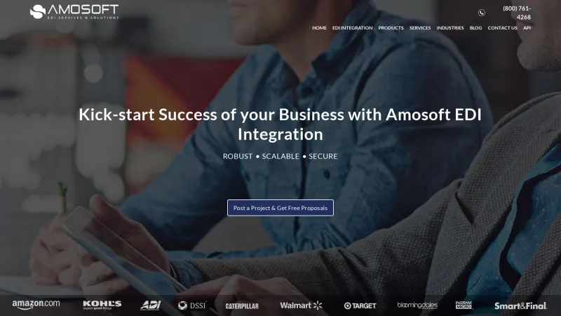 Homepage of Amosoft EDI