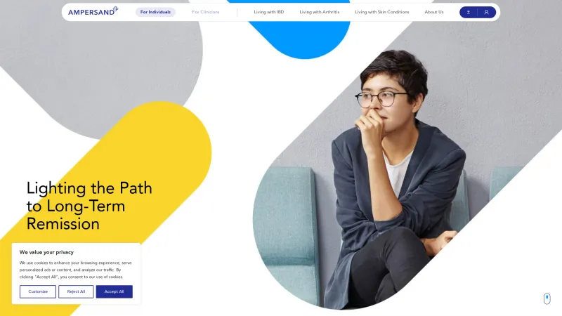 Homepage of Ampersand Health Suite