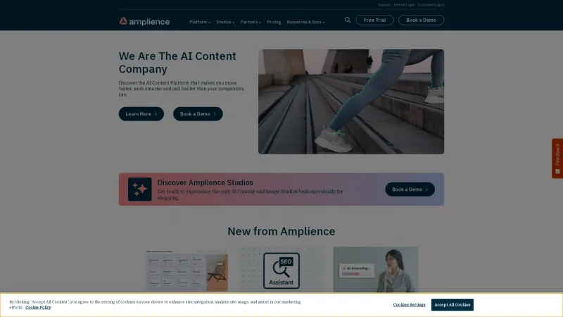 Homepage of Amplience