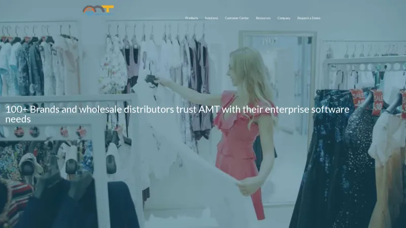 Homepage of AMT ERP