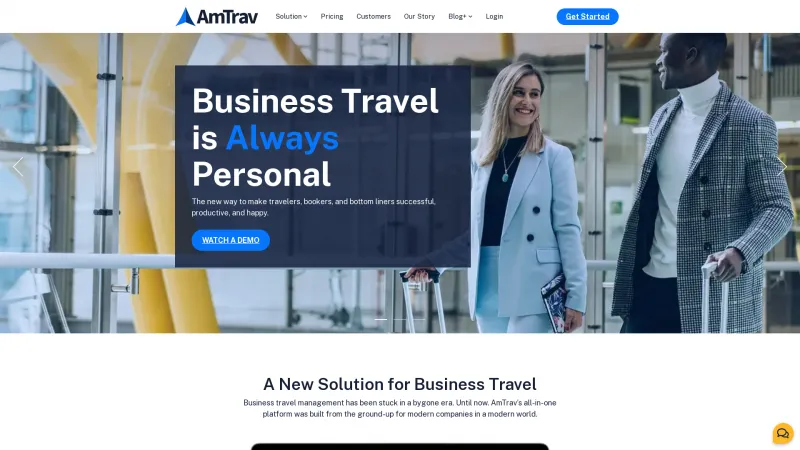 Homepage of AmTrav