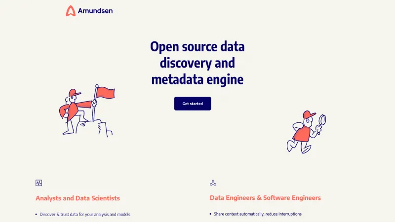 Homepage of Amundsen