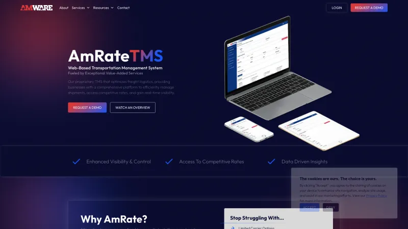 Homepage of Amrate