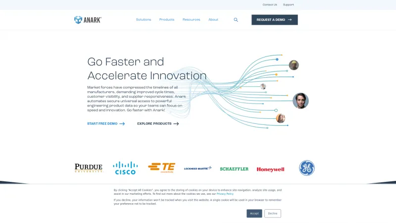 Homepage of Anark