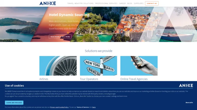 Homepage of ANIXE Resfinity