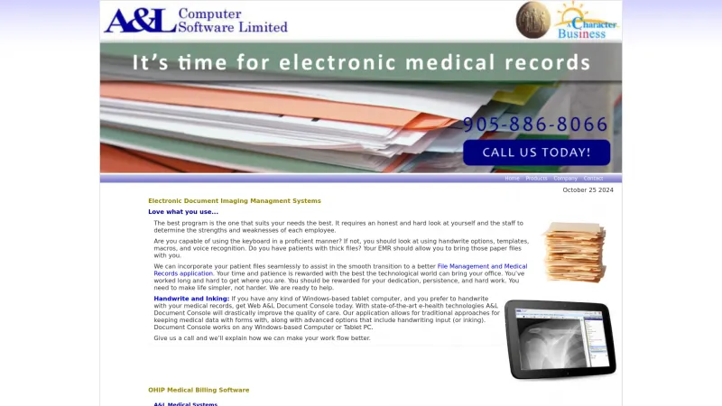 Homepage of A&L Document Console