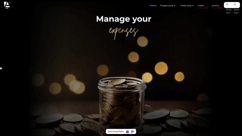 Homepage of ANQ Finance