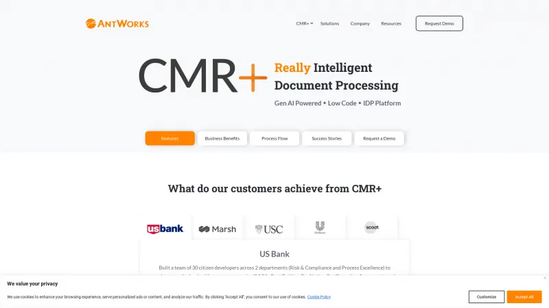 Homepage of AntWorks CMR+