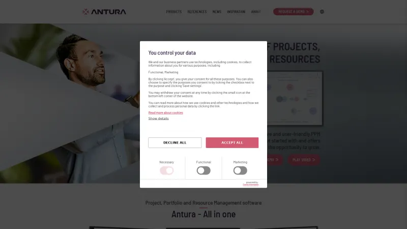 Homepage of Antura Projects