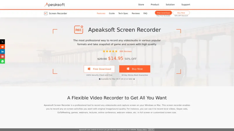 Homepage of Apeaksoft Screen Recorder