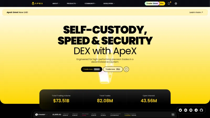 Homepage of ApeX Pro