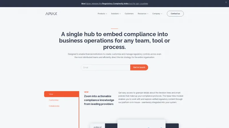 Homepage of Apiax