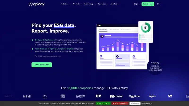 Homepage of Apiday