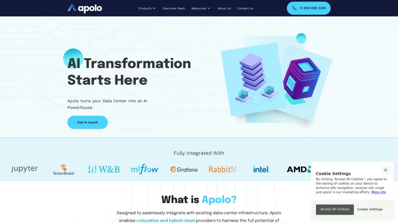 Homepage of Apolo