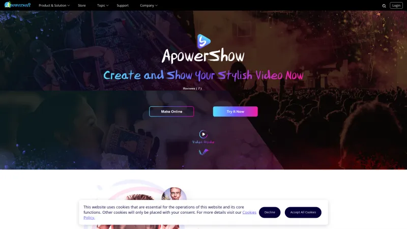 Homepage of ApowerShow