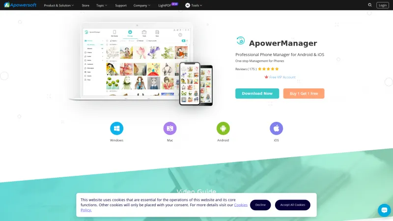 Homepage of ApowerManager