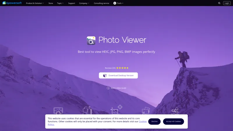 Homepage of Apowersoft Photo Viewer