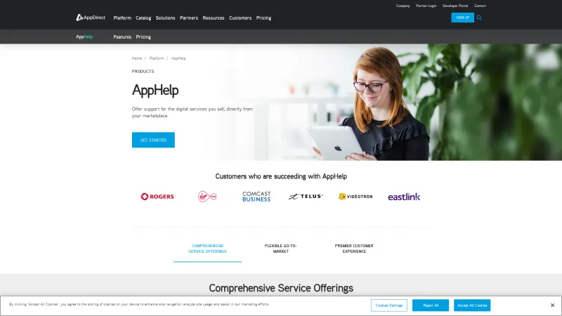 Homepage of AppHelp