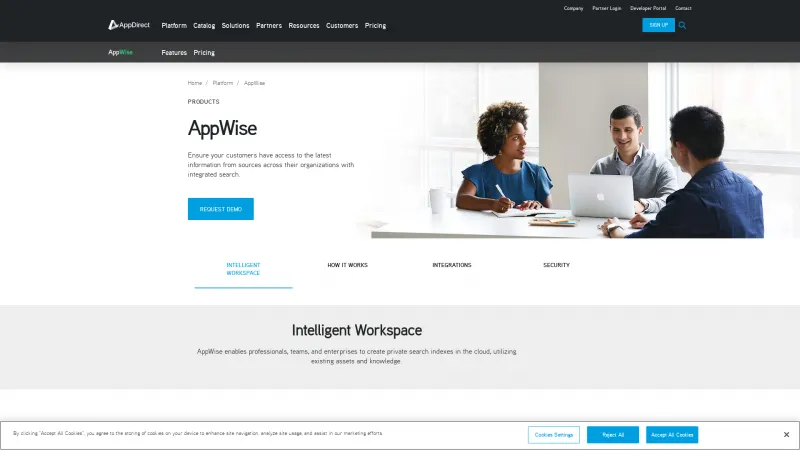 Homepage of AppWise