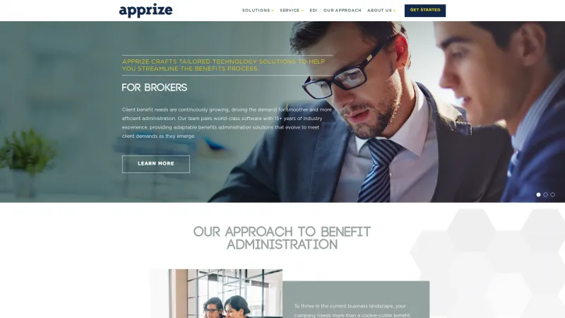 Homepage of Apprize