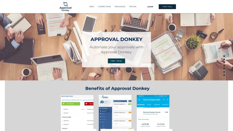 Homepage of Approval Donkey