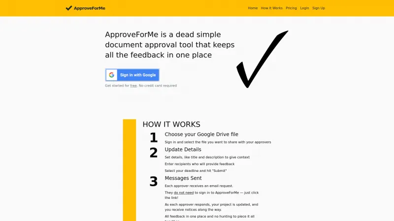 Homepage of ApproveForMe