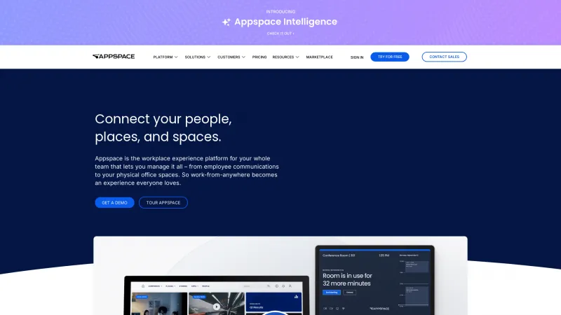 Homepage of Appspace