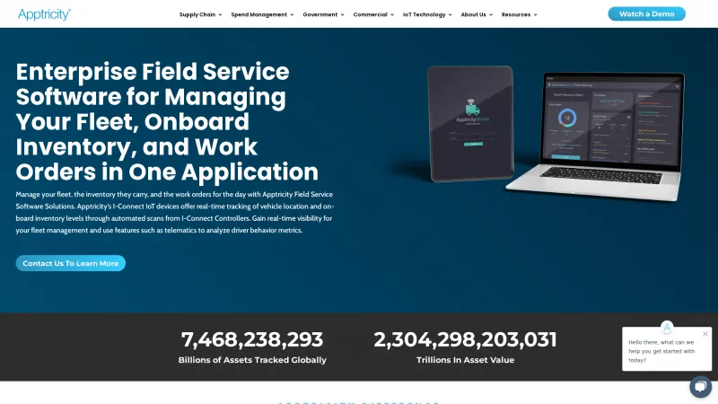 Homepage of Apptricity Field Services