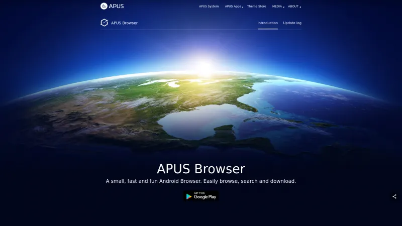 Homepage of APUS Browser