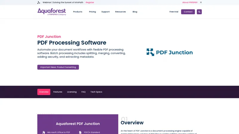 Homepage of PDF Junction