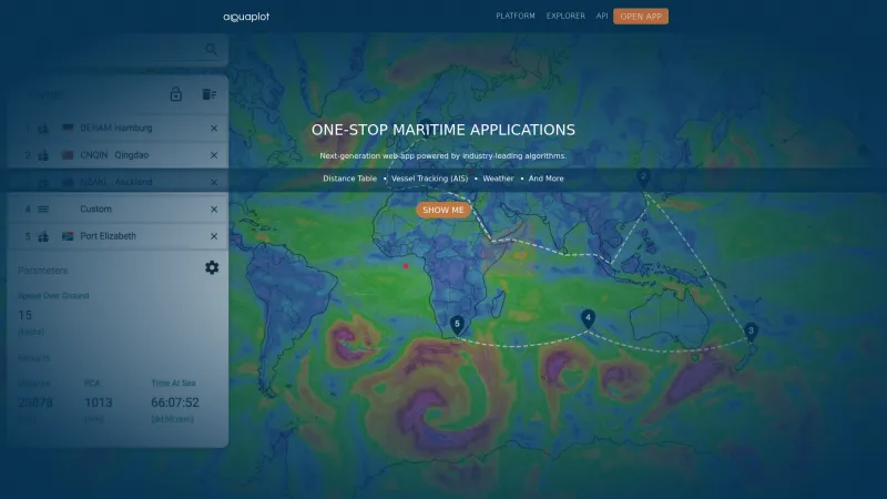 Homepage of Aquaplot Explorer