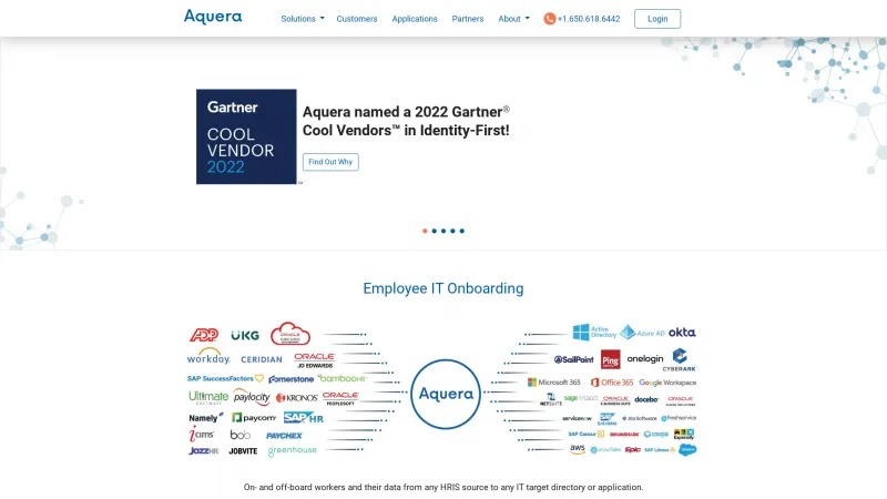 Homepage of Aquera