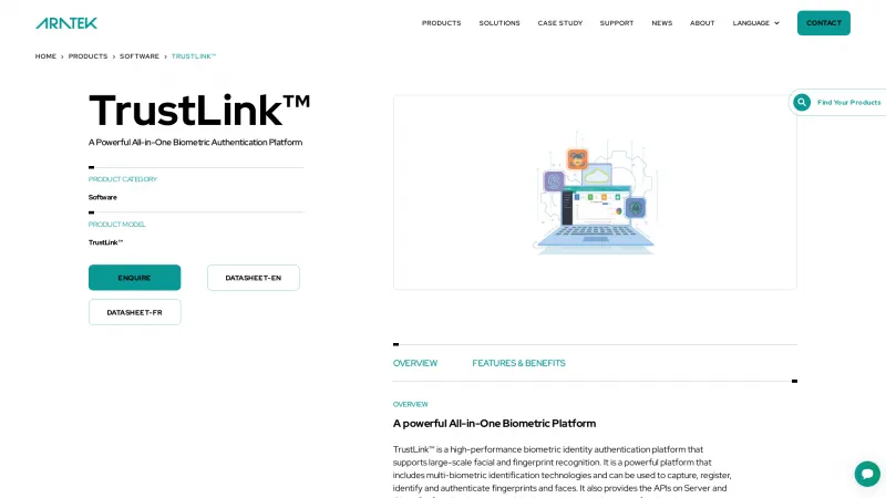 Homepage of TrustLink