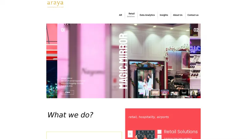 Homepage of Araya Visitor Analytics