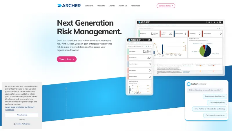 Homepage of Archer