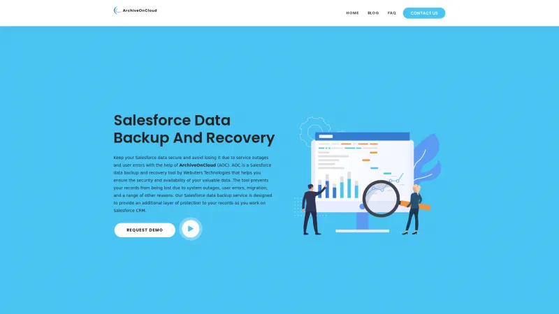 Homepage of ArchiveOnCloud