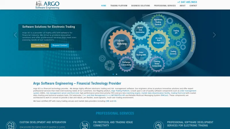 Homepage of Argo Trading Platform