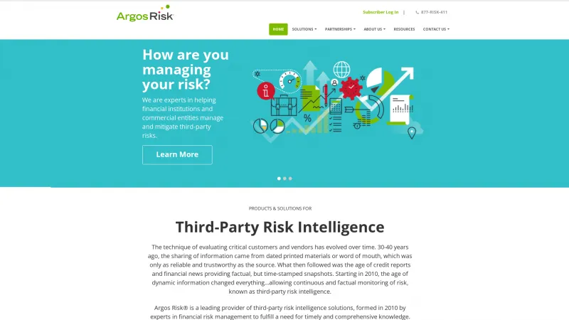 Homepage of Argos Risk