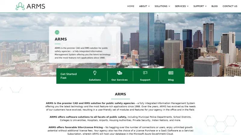 Homepage of ARMS Records Management