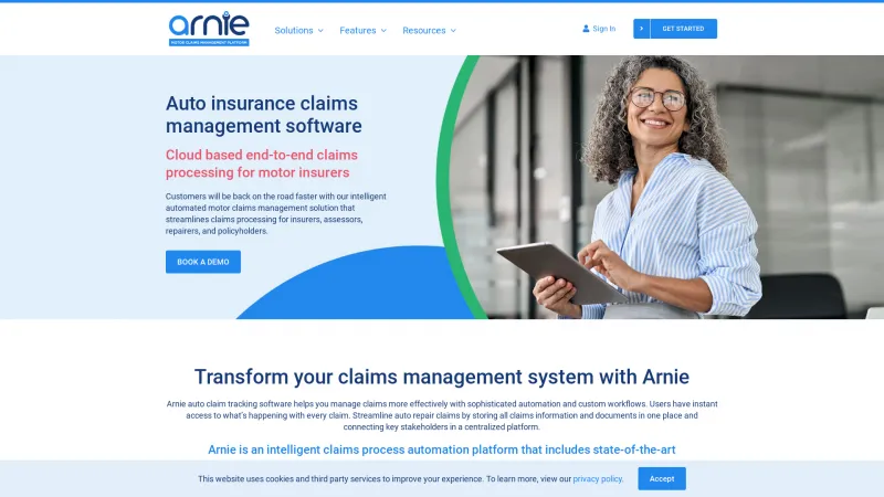 Homepage of ARNIE