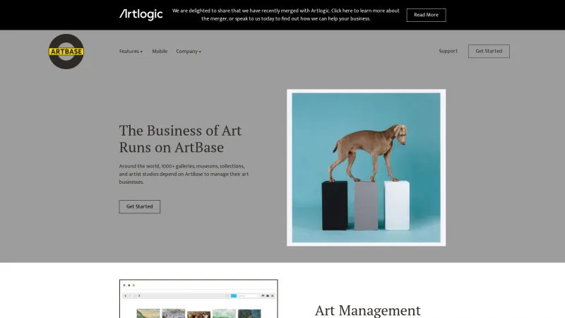 Homepage of ArtBase