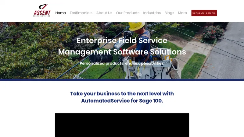 Homepage of AutomatedService