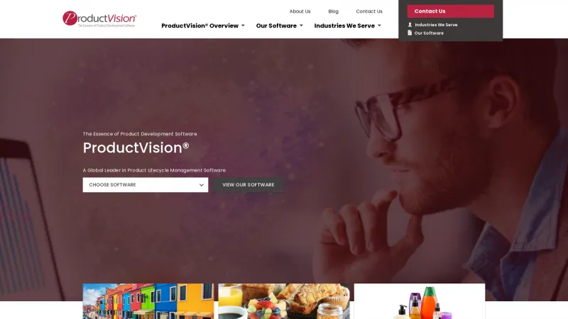 Homepage of ProductVision