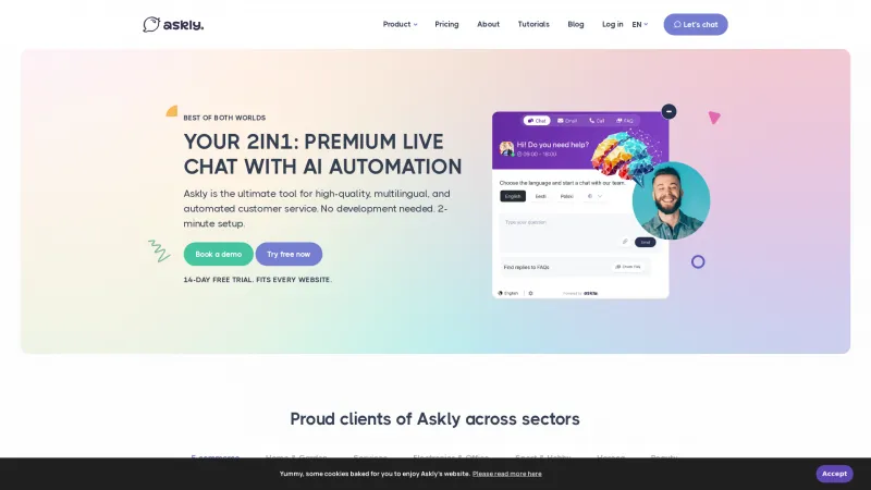 Homepage of Askly