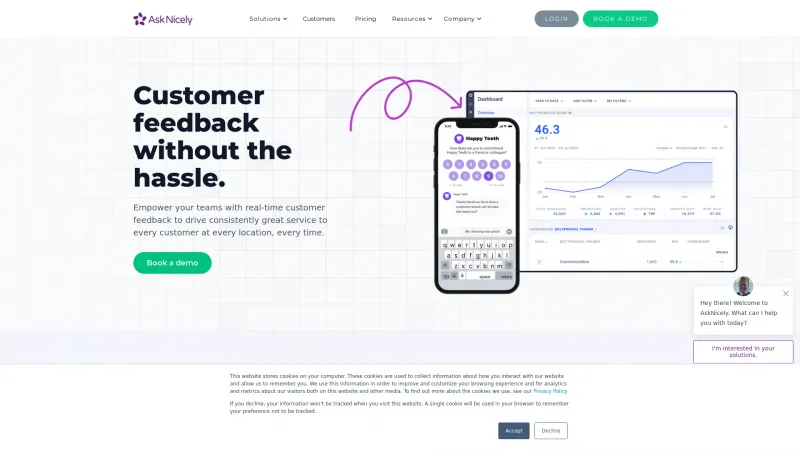 Homepage of AskNicely