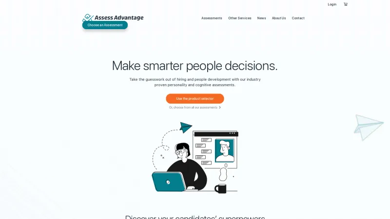 Homepage of AssessAdvantage