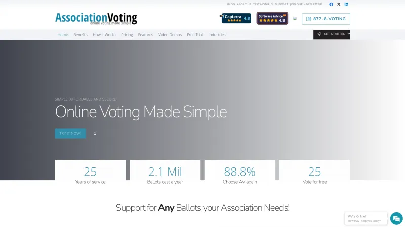 Homepage of AssociationVoting